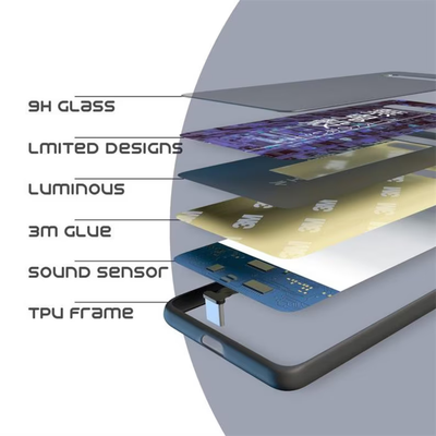 Genger Mega Evolution LED Luminous Phone Case For iPhone/Samsung Galaxy