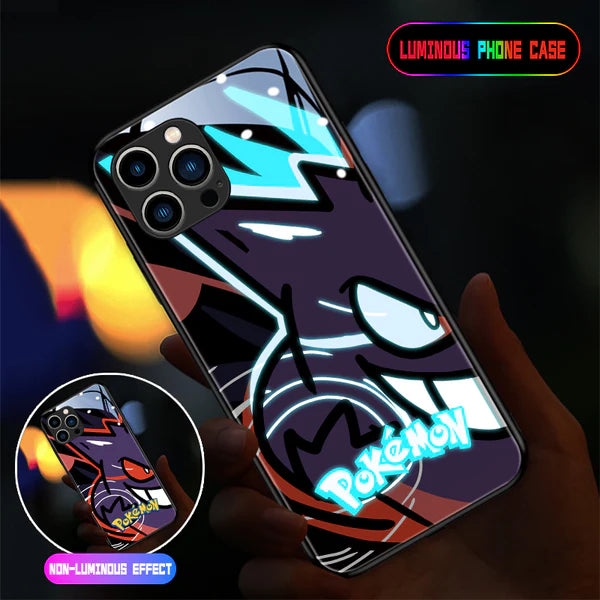 Genger Half Face LED Luminous Phone Case For iPhone/Samsung Galaxy