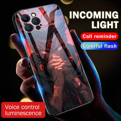 Ryomen Sukuna Smart Control LED Music Luminous Phone Case For iPhone/Samsung