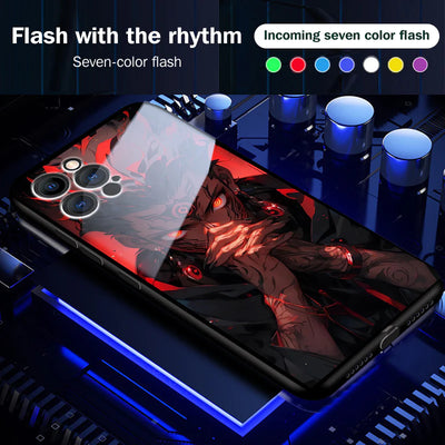 Ryomen Sukuna Smart Control LED Music Luminous Phone Case For iPhone/Samsung