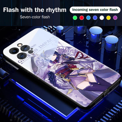 Raiden Shogun Smart Control LED Music Luminous Phone Case For iPhone/Samsung