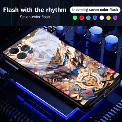 After War Gundam Eyes Smart Control LED Music Luminous Phone Case For iPhone/Samsung