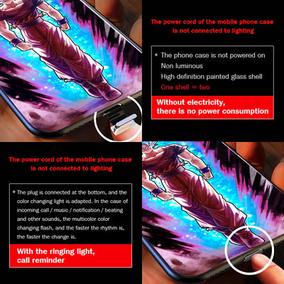 Vegeta Ultra Instinct Mode LED Smart Control Phone Case For iPhone/Samsung Galaxy