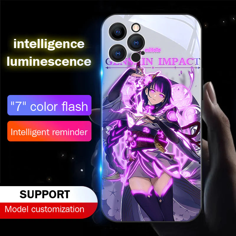 Raiden Shogun Smart Control LED Music Luminous Phone Case For iPhone/Samsung