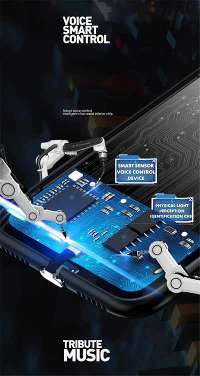 Gunpla Robbot Flash Smart Control LED Music Luminous Phone Case For iPhone/Samsung