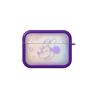 Minnie Purple Transparent AirPods Case