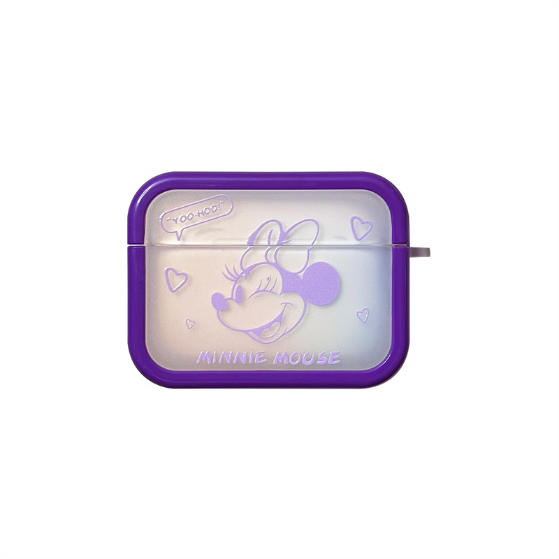 Minnie Purple Transparent AirPods Case