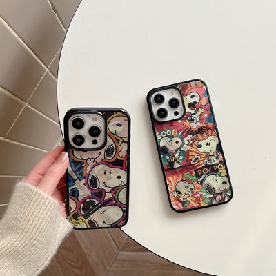 Cartoon Snoopy Dog 3D Multi-Layer Patterns MagSafe Compatible iPhone Case