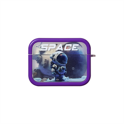 Space Man Purple AirPods Case