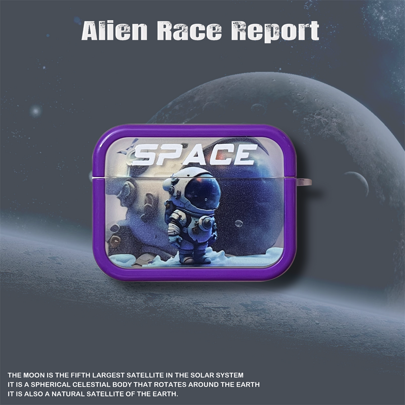 Space Man Purple AirPods Case