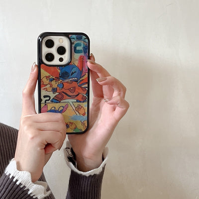 Cartoon Stitch 3D Double-Layer Desing Patterns MagSafe Compatible iPhone Case
