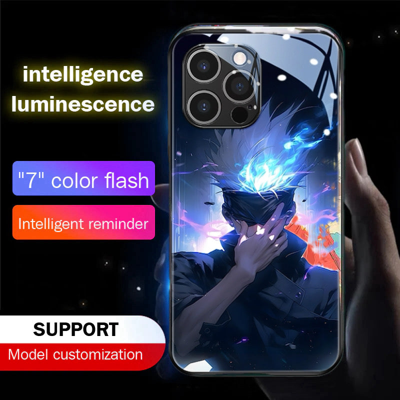 Blind Gojo Satoru Smart Control LED Music Luminous Phone Case For iPhone/Samsung
