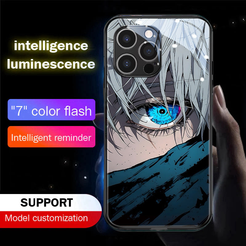 Gojo Satoru Blue Eye Smart Control LED Music Luminous Phone Case For iPhone/Samsung