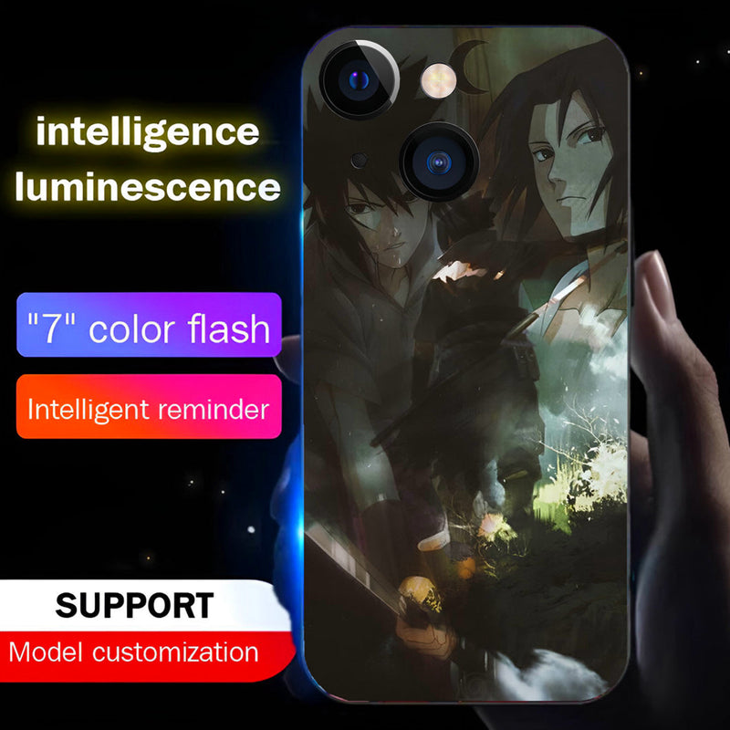 Sasuke Vintage Design Smart Control LED Music Luminous Phone Case For iPhone/Samsung