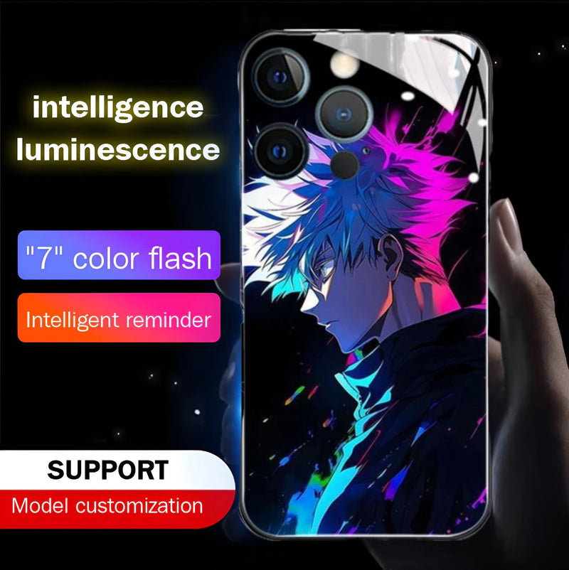 Gojo Profile Smart Control LED Music Luminous Phone Case For iPhone/Samsung