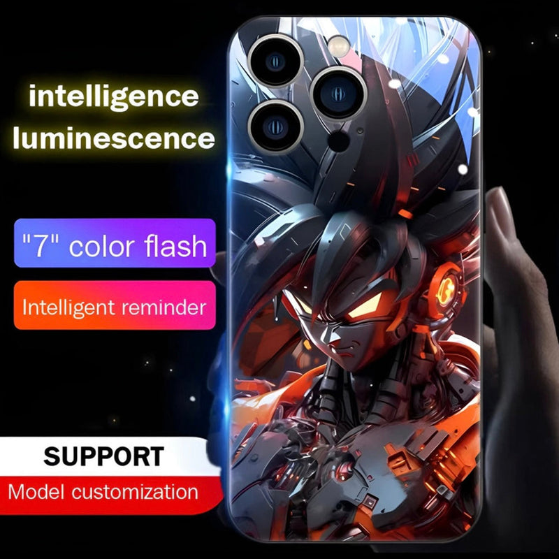 DBz Goku Edition Smart Control LED Music Luminous Phone Case For iPhone/Samsung