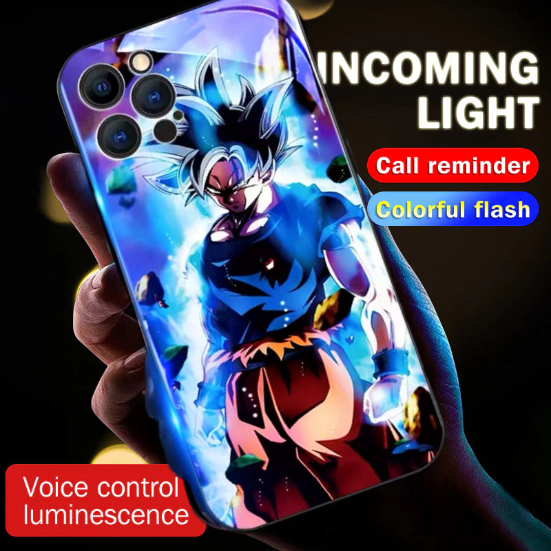 Goku Edition Smart Control LED Music Luminous Phone Case For iPhone/Samsung