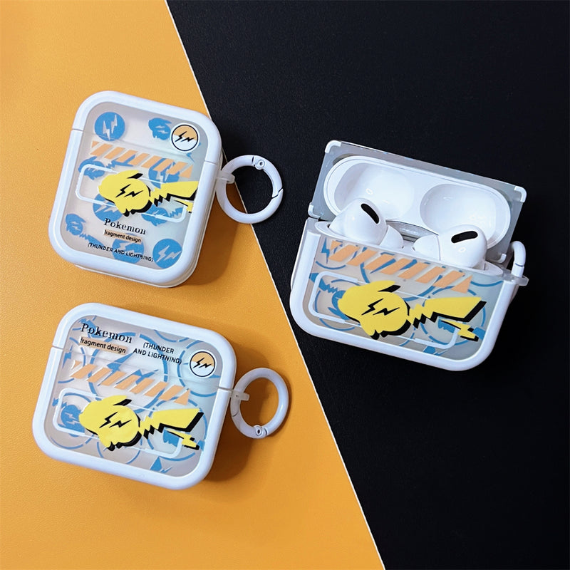 Pikachu Thunder And Lighting White AirPods Case