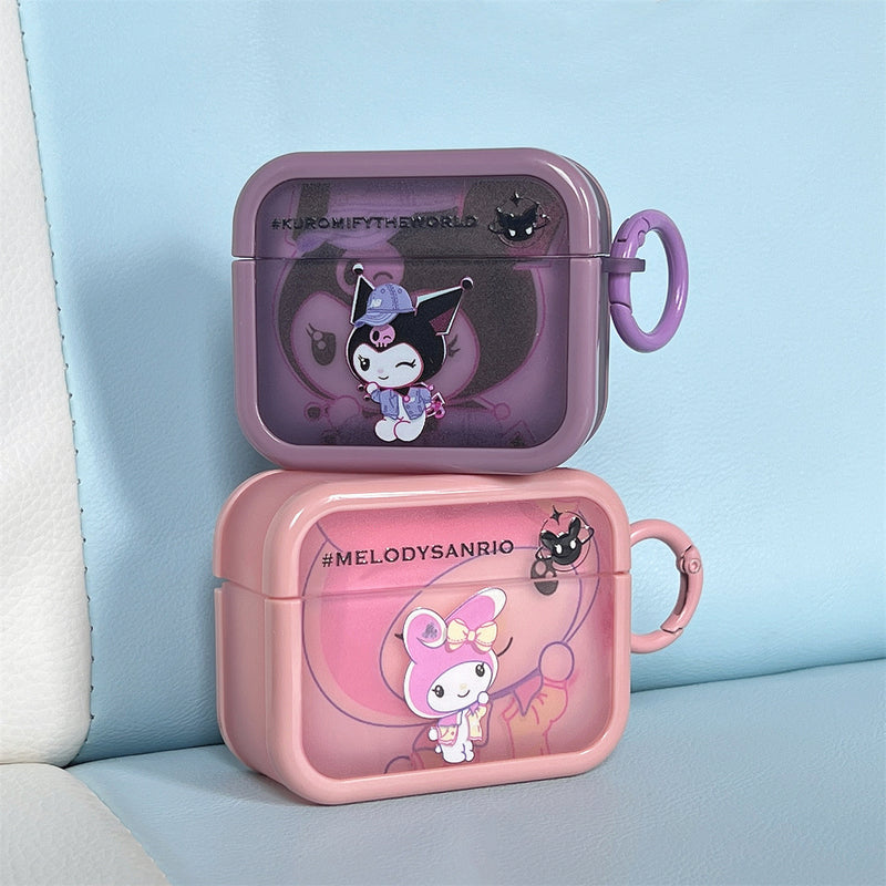 Kawaii Purple Kitty AirPods Case