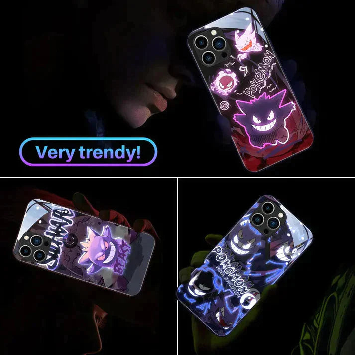 Genger Half Face LED Luminous Phone Case For iPhone/Samsung Galaxy