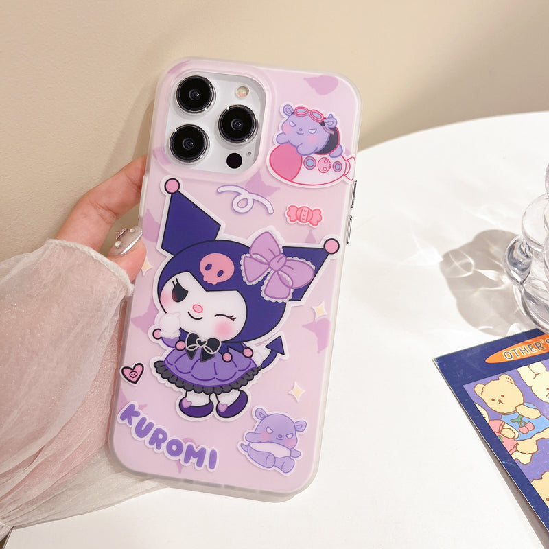 Cute Kuromi Kawai Purple Cat iPhone Case
