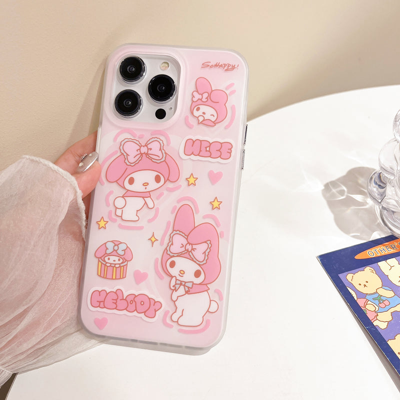 Cute Kuromi Kawai Pink Cat iPhone Case
