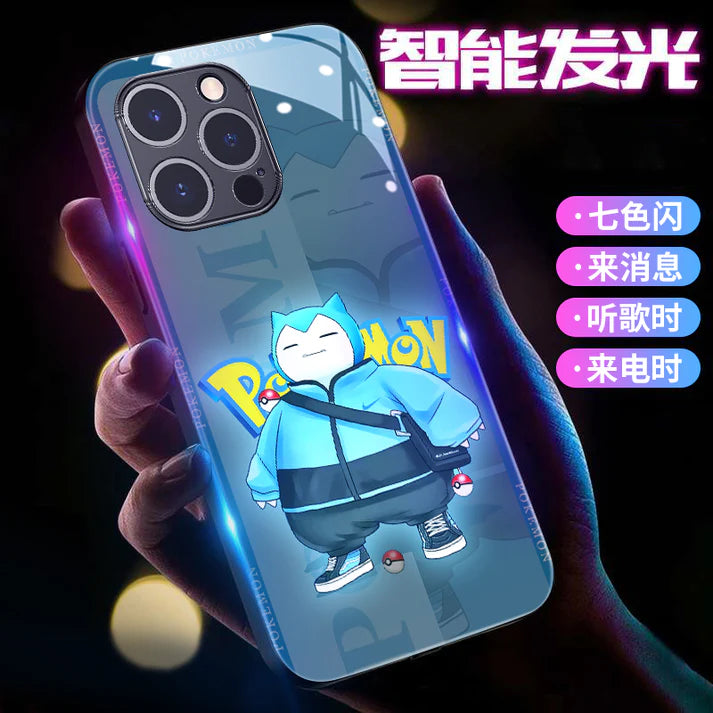 Trendy Snorlax LED Luminous Phone Case For iPhone/Samsung Galaxy