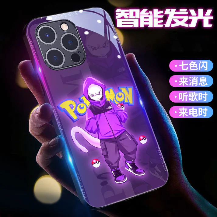 Trendy Mewtwo LED Luminous Phone Case For iPhone/Samsung Galaxy