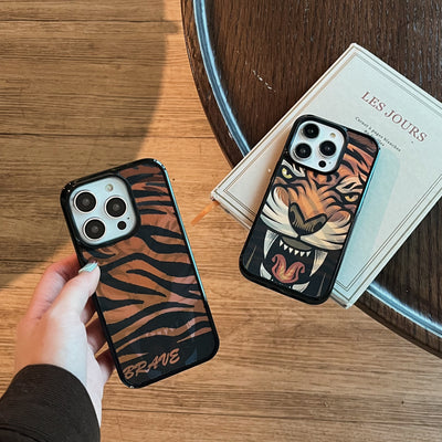 Brave Tiger 3D Multi-Layer Patterns MagSafe Compatible iPhone Case