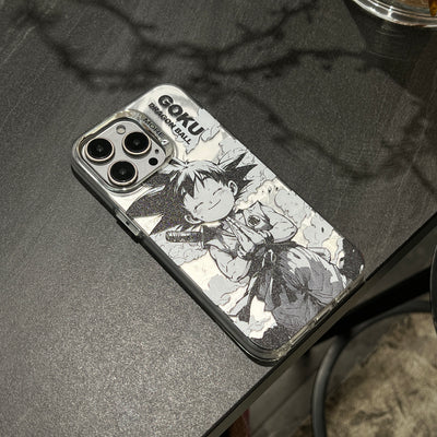 Goku Black And White Small Silver More Collection iPhone Case