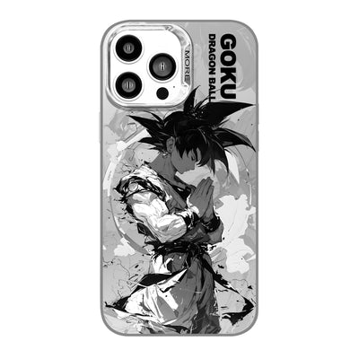 Goku Black And White Big Silver More Collection iPhone Case
