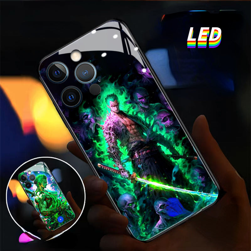 Zoro [Skulls] Smart Control LED Music Luminous Phone Case For iPhone/Samsung