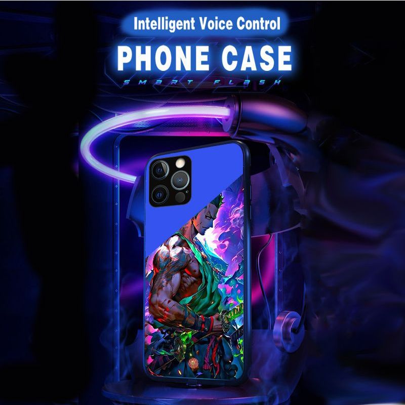 Zoro [Skulls] Smart Control LED Music Luminous Phone Case For iPhone/Samsung