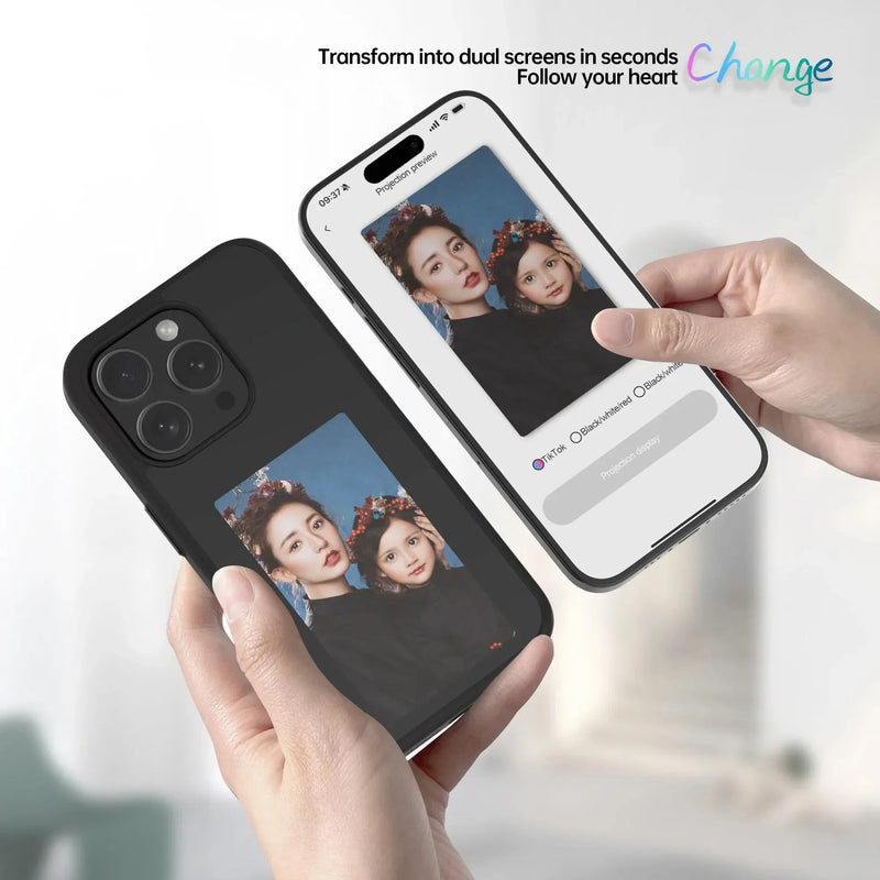 AI Smart NFC & E-ink Display for iPhone: 2024 Next-Generation Phone Cases, Battery Free, DIY Own Photos/Designs