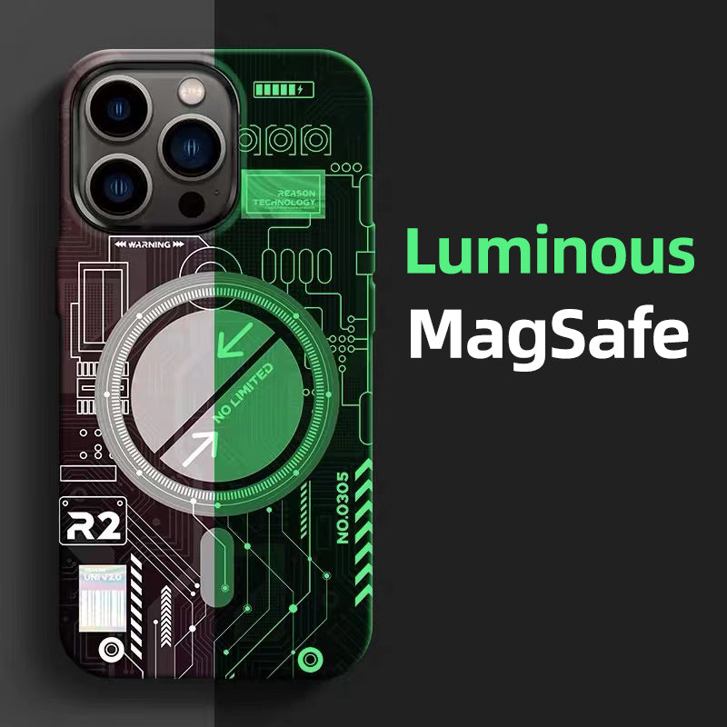 Luxury Luminous Magnetic Magsafe Wireless Charging Phone Case