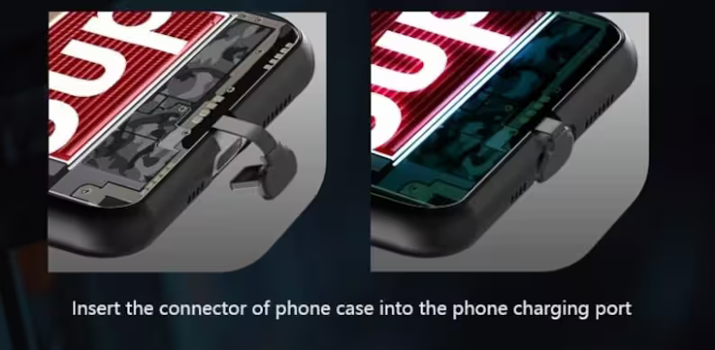 LED Cyberpunk 2077 x Half Robot Man Phone Case For iPhone/Samsung Galaxy