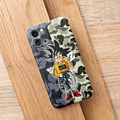 Goku Camo Matte Design iPhone Case