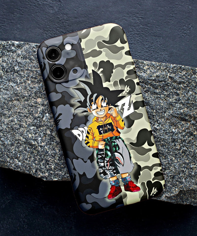 Goku Camo Matte Design iPhone Case