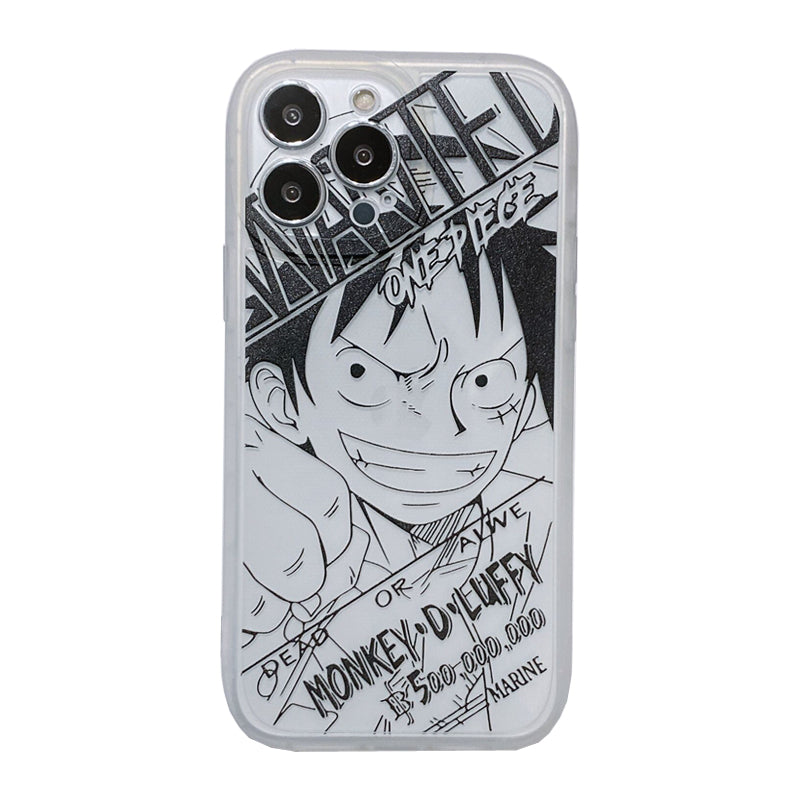 Wanted Luffy Half-Transparent iPhone Case