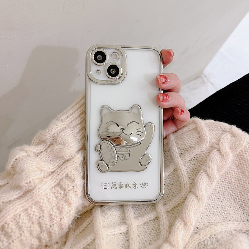 Cute Kitty Clear iPhone Case