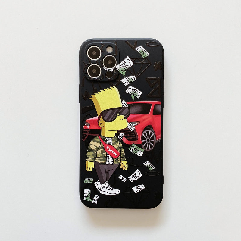 Bart Simpson 3D Relief Cartoon iphone case
