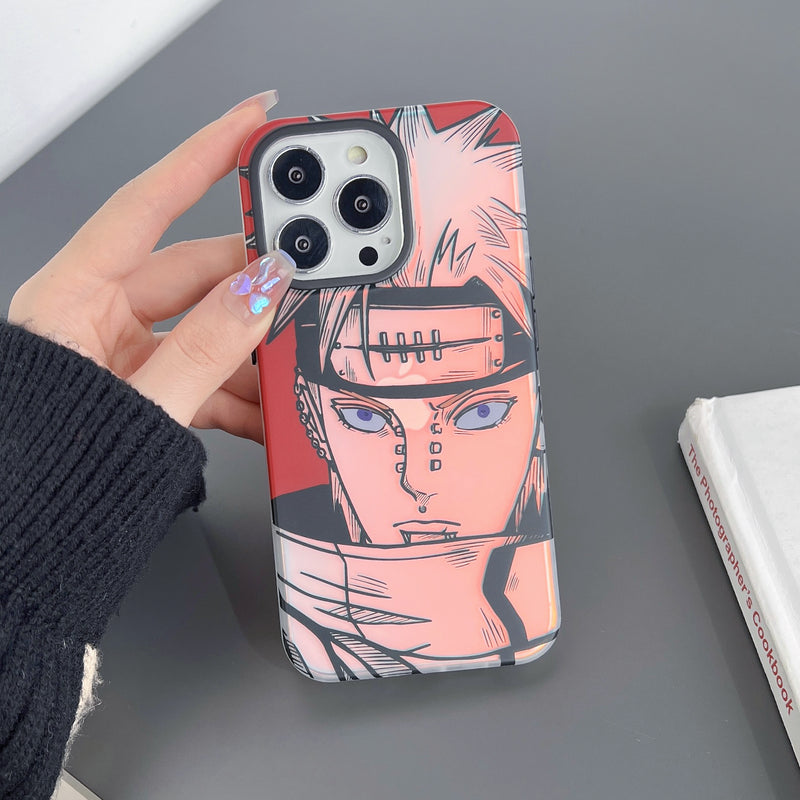 Pain Gradient Red Anime iPhone Case