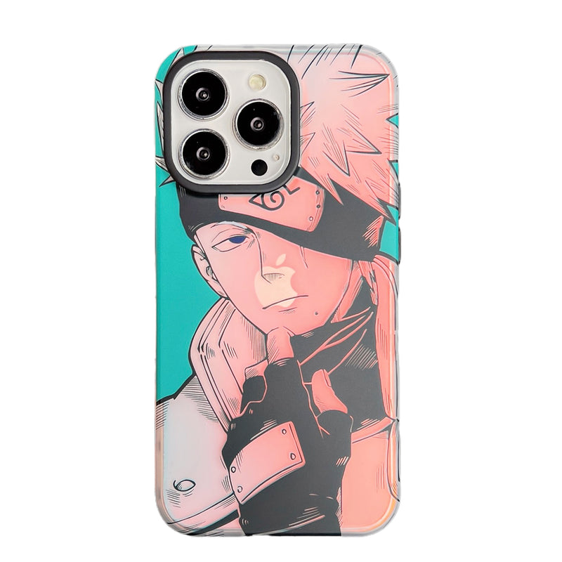 Kakashi Gradient Green Anime iPhone Case