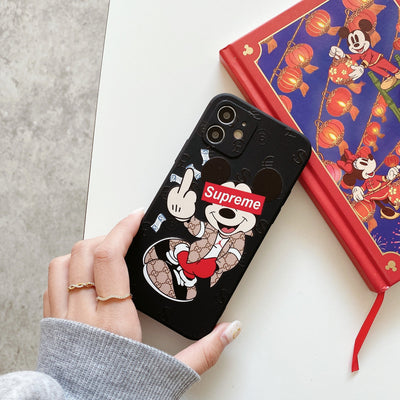 Mickey Mouse 3D Relief black iphone 12 pro max case