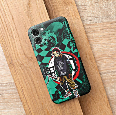 Tanjiro Green Matte Design iPhone Case