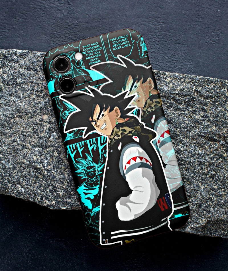 Goku Blue Neon Custom Matte Design iPhone Case