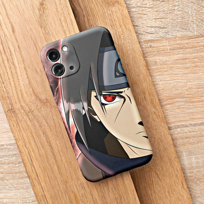 Custom Half Face Sasuke Matte Face iPhone Case