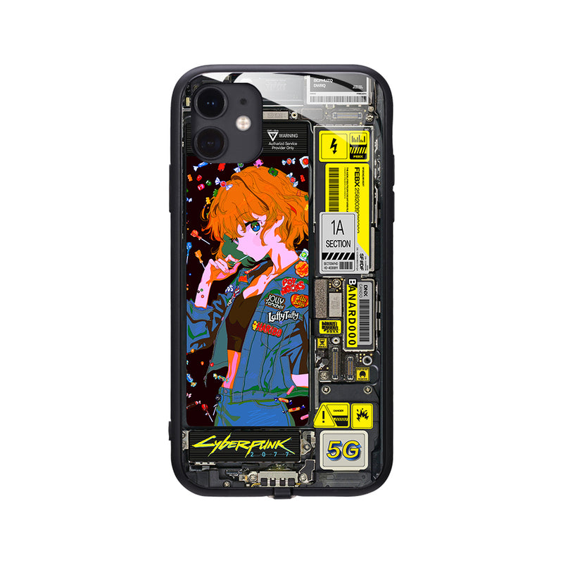 LED Cyberpunk 2077 x Anime Cute Girl Case For iPhone/Samsung Galaxy