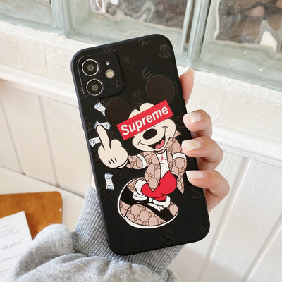 Mickey Mouse 3D Relief black iphone 12 pro case