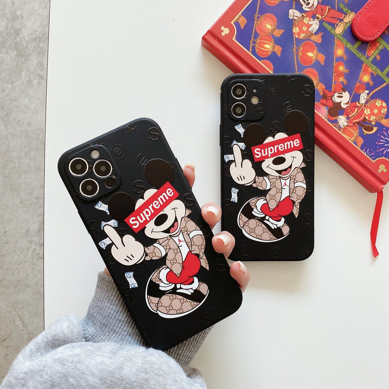 Mickey Mouse 3D Relief black iphone 11 pro case